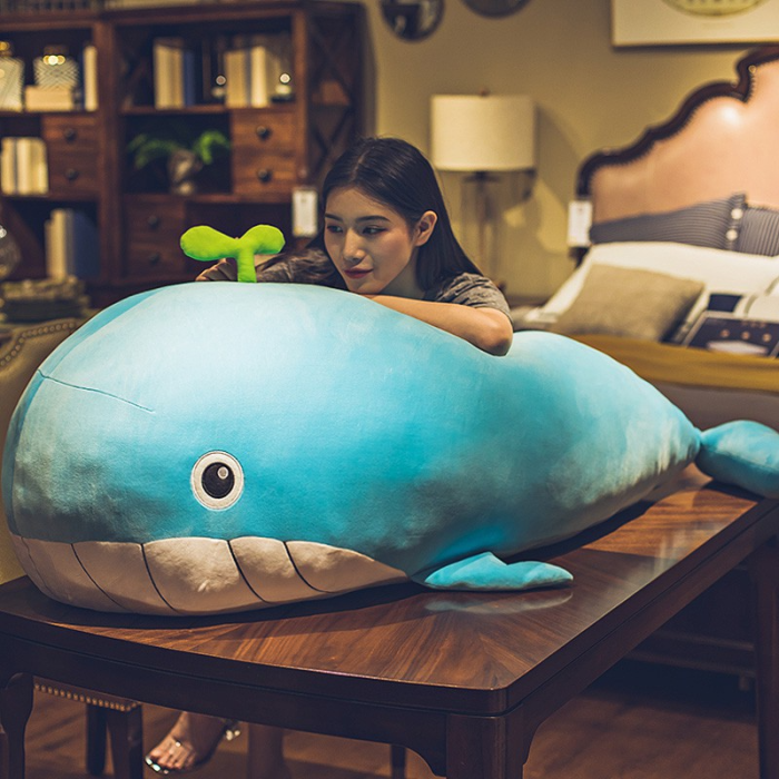 Jumbo Plush Whale Soft Stuffed Plush Pillow Toy