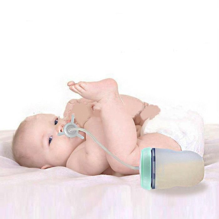 Hands-Free Baby Bottle, Feeding Bottle Kids Cup Children Training Silicone