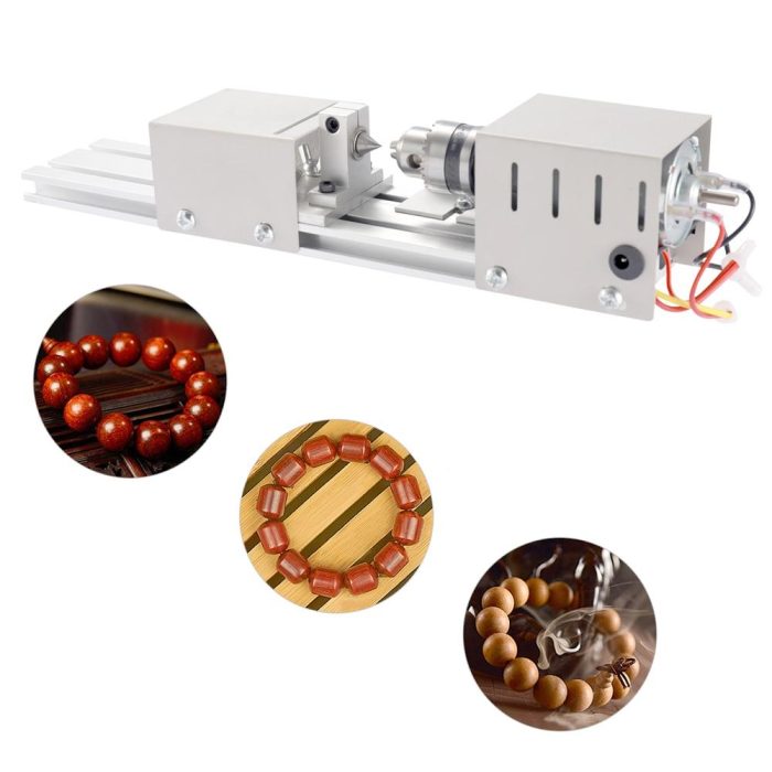 Mini Lathe for Wood and Metal with Polishing and Cutting Capabilities