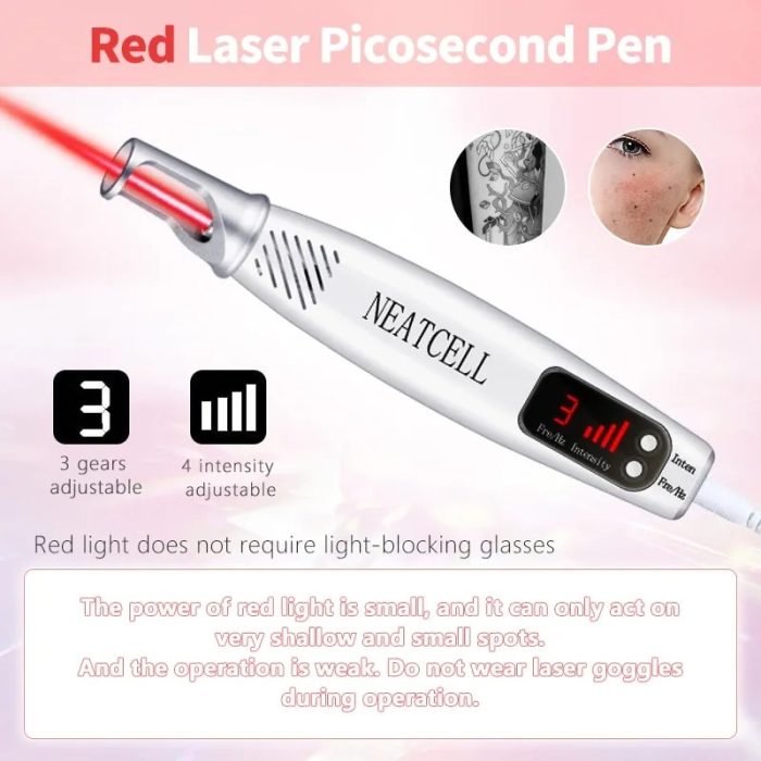 Picosecond Laser Pen for Mole, Dark Spot, Tattoo, Acne, and Skin Pigment Removal