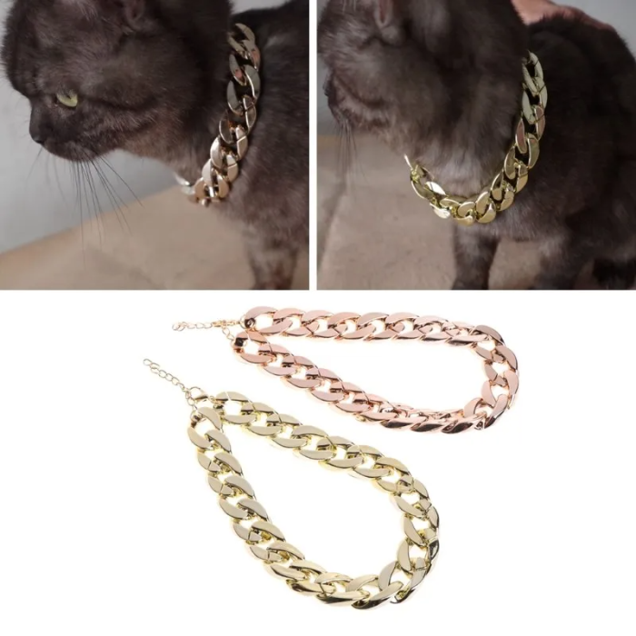 Thugpet Thick Cuban Dog Gold Chain Pet Collar