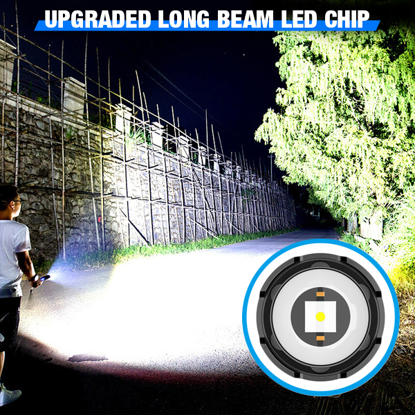 100000LM Super Bright Rechargeable Tactical LED Flashlight