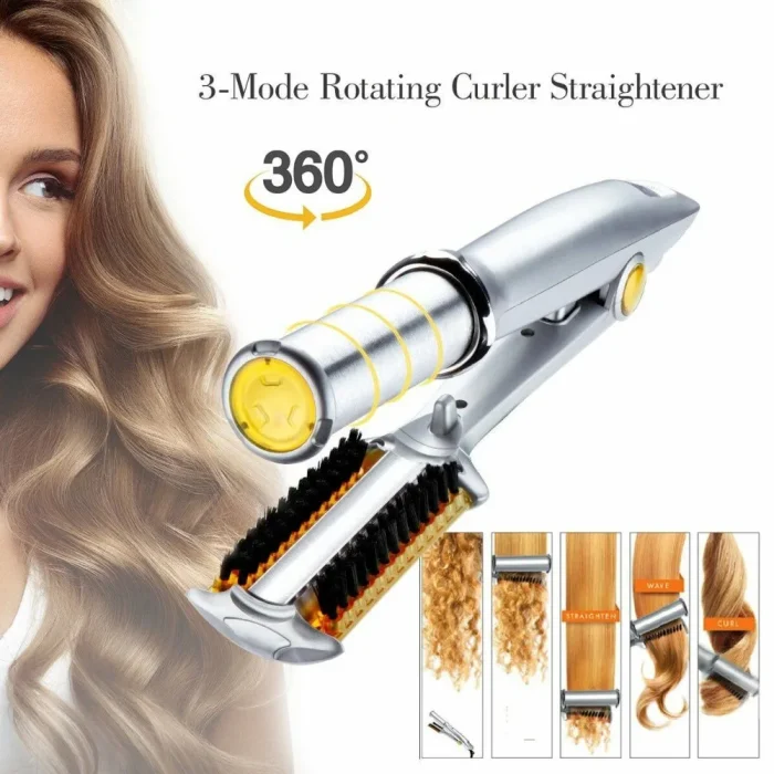 Professional 2 In 1 Rotating Iron Hair Brush