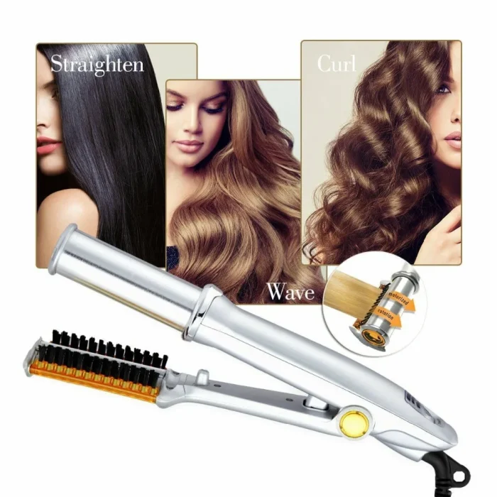 Professional 2 In 1 Rotating Iron Hair Brush