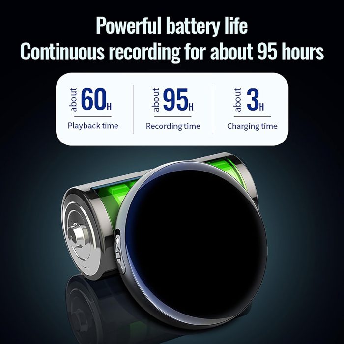 Mini Digital Voice Recorder, Magnetic Recorder Voice, Magnetic Voice Activated Recorder, USB-C Audio Recorder
