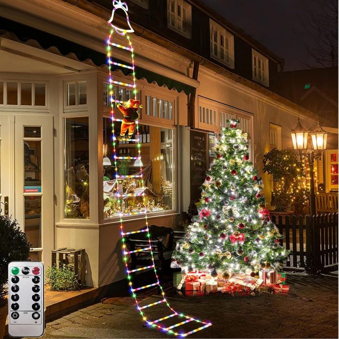 LED Christmas Light, 10ft Christmas Decorative Ladder Lights with Santa Claus, Christmas Decorations Lights