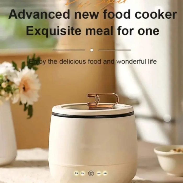 Mini Multi-Function Electric Rice Cooker 1.8L, Hotpot, Non-Stick Ceramic Food Steamer