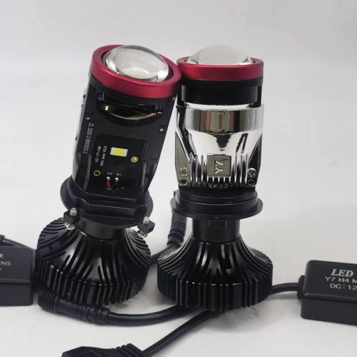 H4 LED Projector Mini Lens Headlight Bulbs 120W Turbo Fan